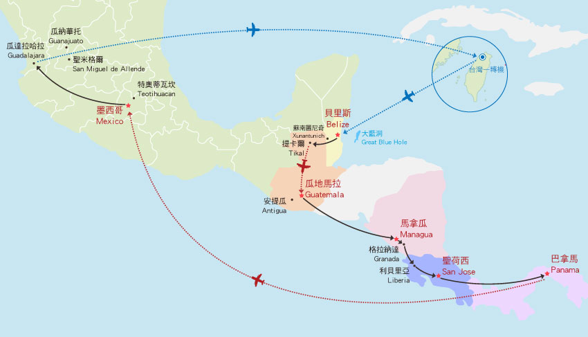 中美洲地圖